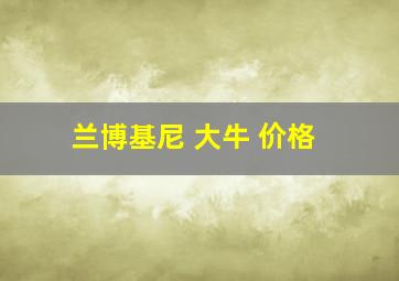 兰博基尼 大牛 价格